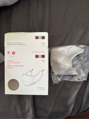Lululemon Ear Loop Face Mask - Light Gray ONLY (1)